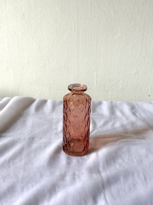  Skleněná vyšší vázička terakota - vlny 
