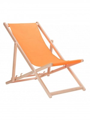  Dřevěné lehátko oranžové 