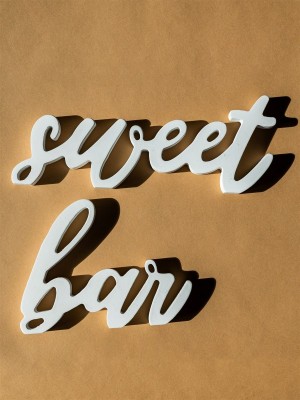  Dřevěný nápis Sweet bar 