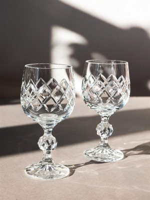  Broušené skleničky čiré - set 