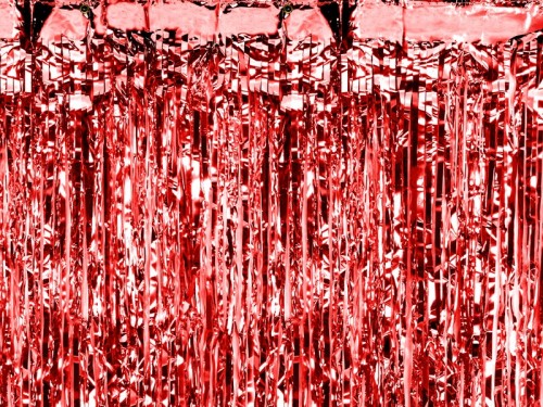  Třásňové závěsy červené 90 x 250 cm