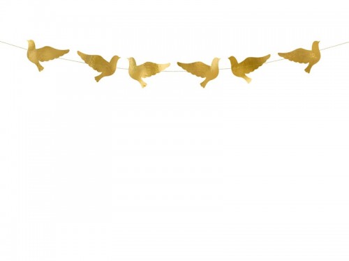  Girlanda zlaté holubice 86 cm