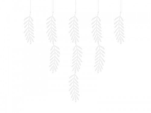  Girlanda s dekorem bílých papírových větviček 1,8 m