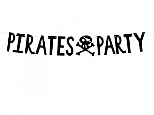  Nápis Pirates Party černý 14 x 100 cm