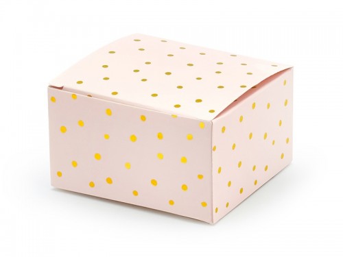  Krabičky s puntíky světle růžové 6 x 3,5 x 5,5 cm, 10 ks