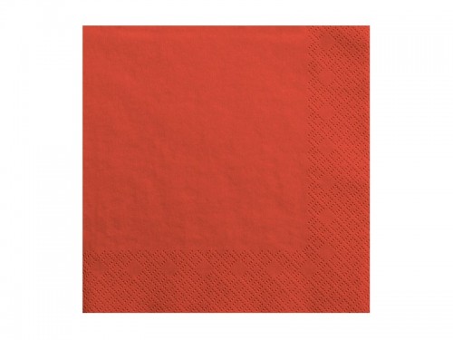  Ubrousky červené 33 x 33 cm, 20 ks
