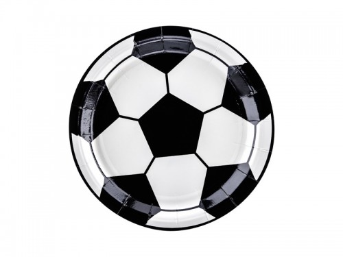  Talíře Fotbalový míč 18 cm, 6 ks