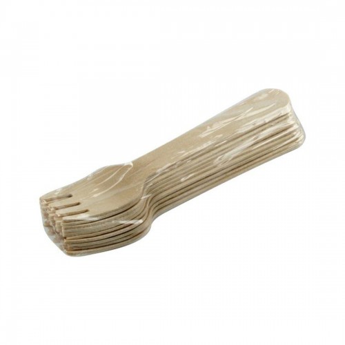  Vidlička dřevěná 16 cm (10ks) jednorázová