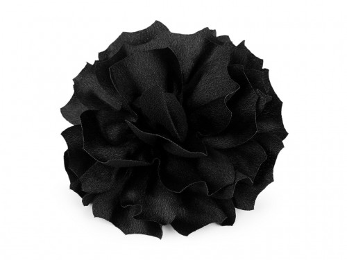  Brož / ozdoba do vlasů saténový květ Ø11 cm 5 černá